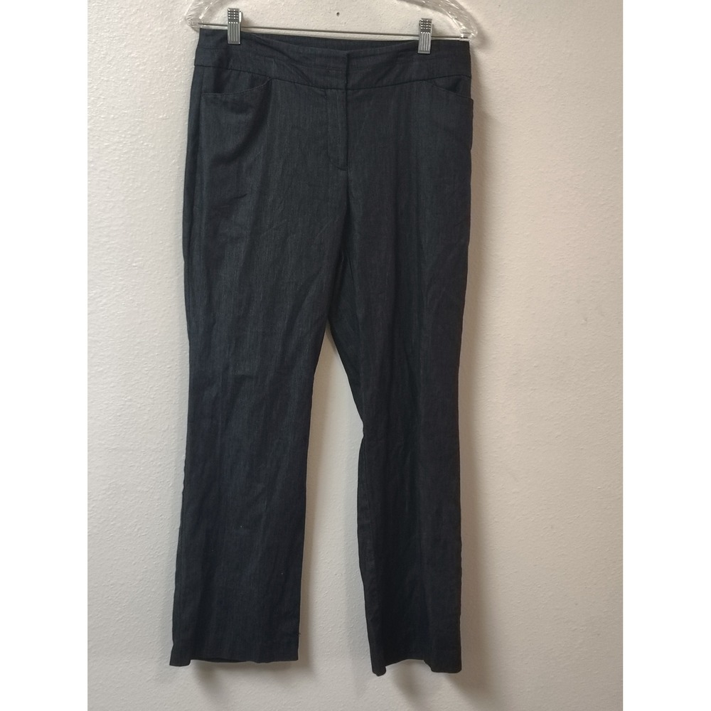 Ann Taylor Loft Petites Curvy Straight Leg Trousers Dark Indigo Blue Size 8P